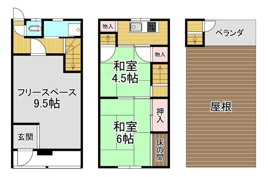 高井田本通1丁目テナント間取図